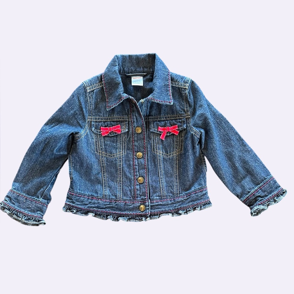 Gymboree Denim Jacket with Red Accents